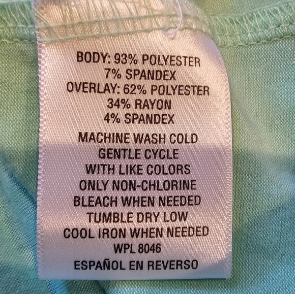 JM Collection Batwing Faux Lace Overlay Short Sleeve Tunic Size PM - Picture 6 of 11